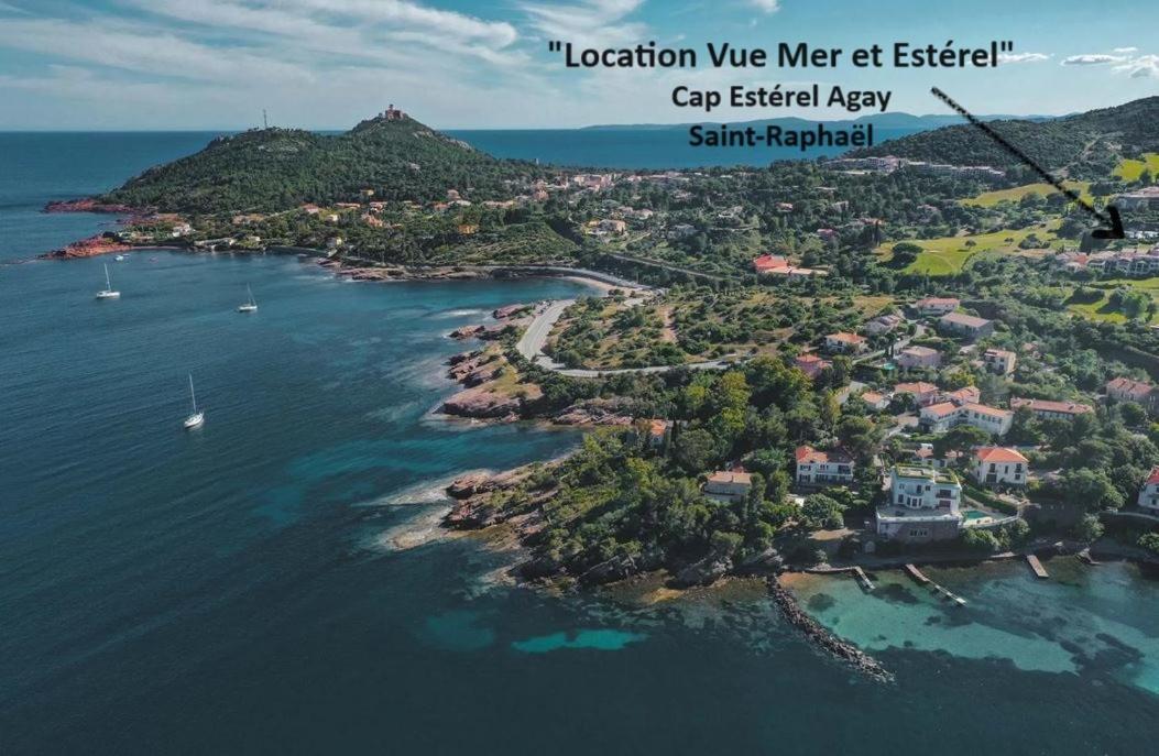 Appartement Location Vue MER et ESTEREL, Cap Estérel Agay-Saint Raphaël, T2, piscines, parking, wifi Extérieur photo