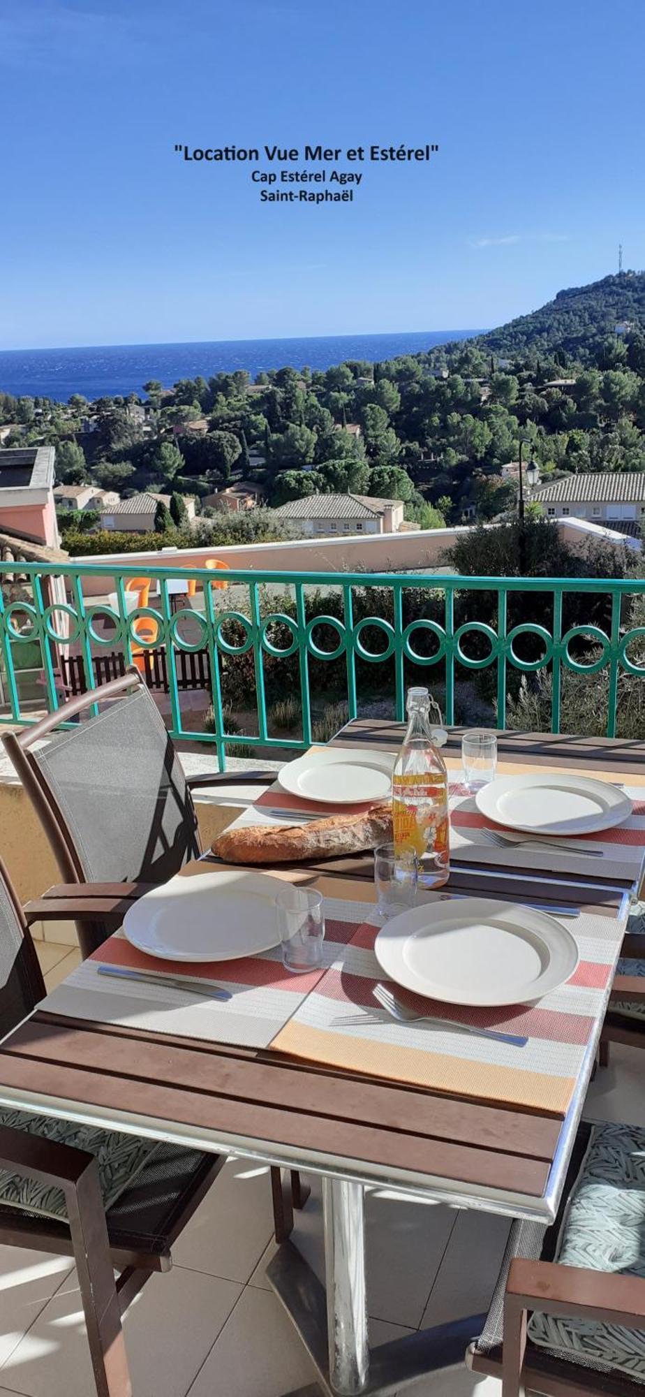 Appartement Location Vue MER et ESTEREL, Cap Estérel Agay-Saint Raphaël, T2, piscines, parking, wifi Extérieur photo